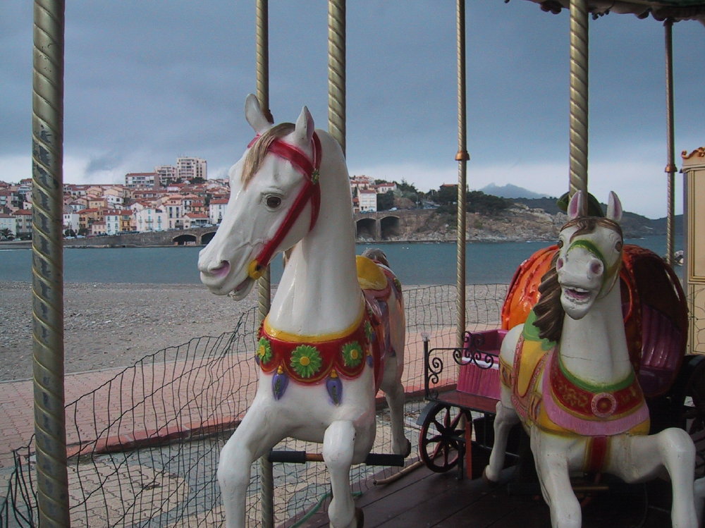 Karussell am Strand von Banyuls